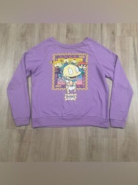 Y2K Nickelodeon Lavender Rugrats Crewneck Pullover Sweatshirt